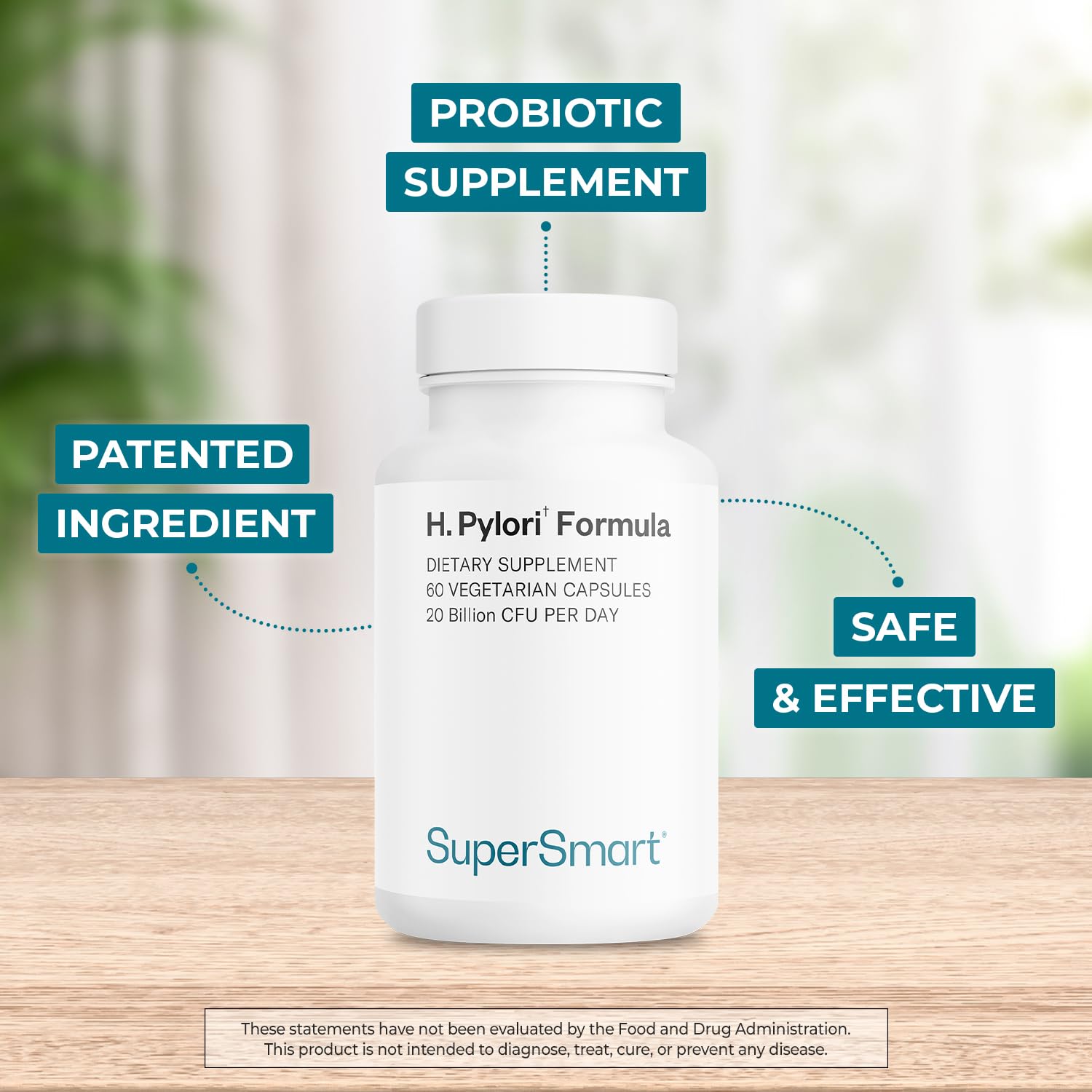 Supersmart Probiotic Supplement bottle side view