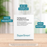 Supersmart Probiotic Supplement bottle side view