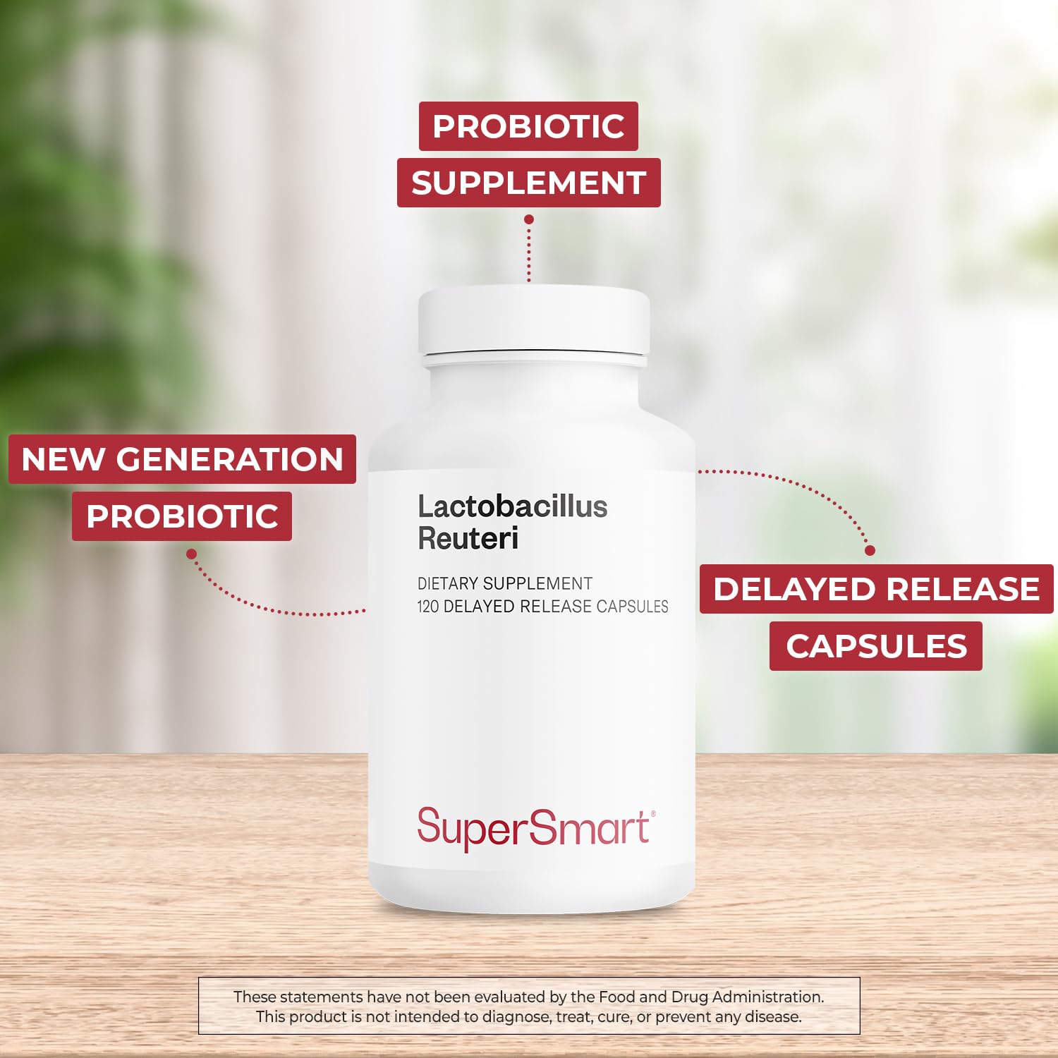 Supersmart Probiotic Supplement capsules close-up