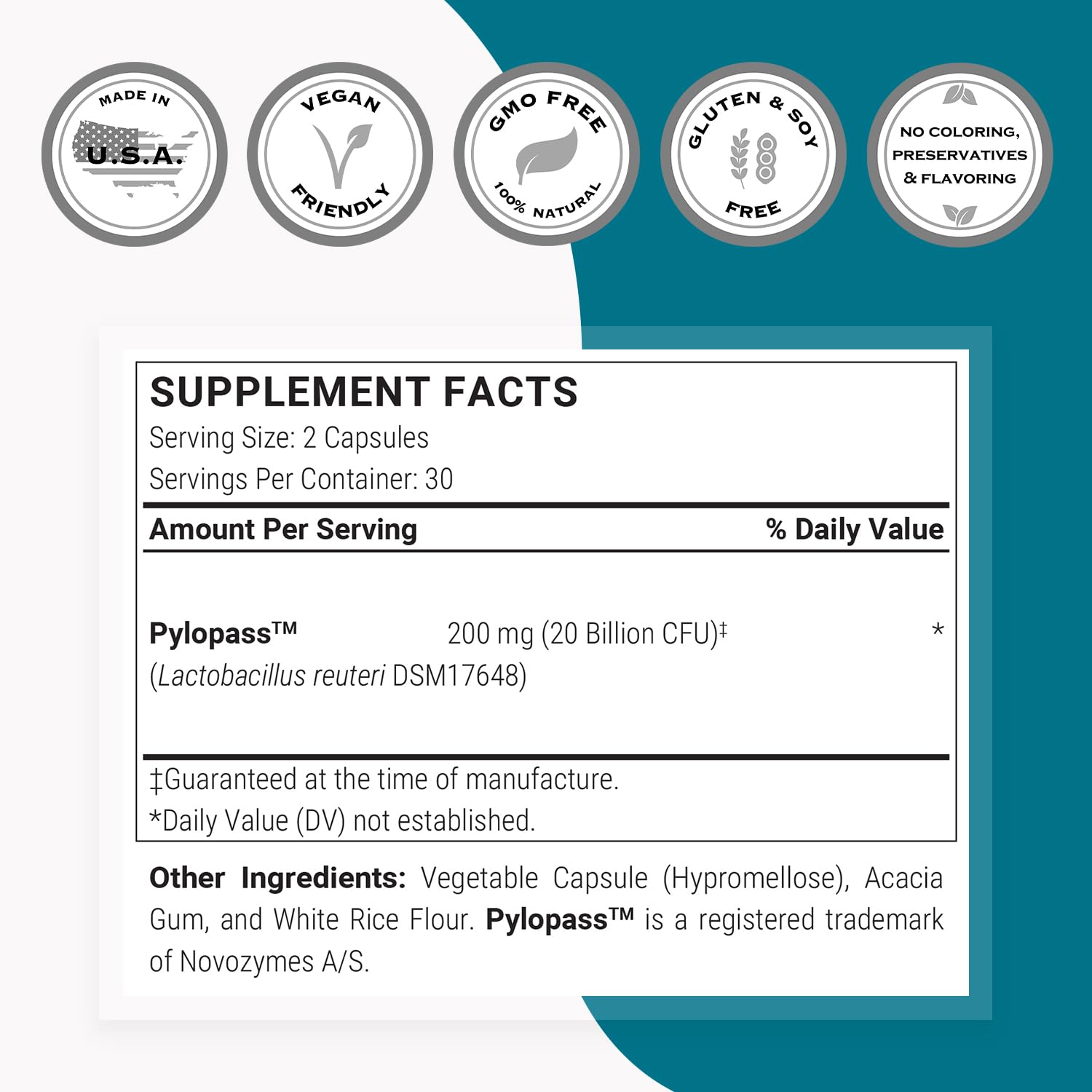 Supersmart Probiotic Supplement capsules close-up