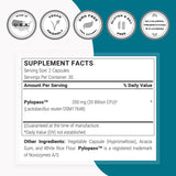 Supersmart Probiotic Supplement capsules close-up