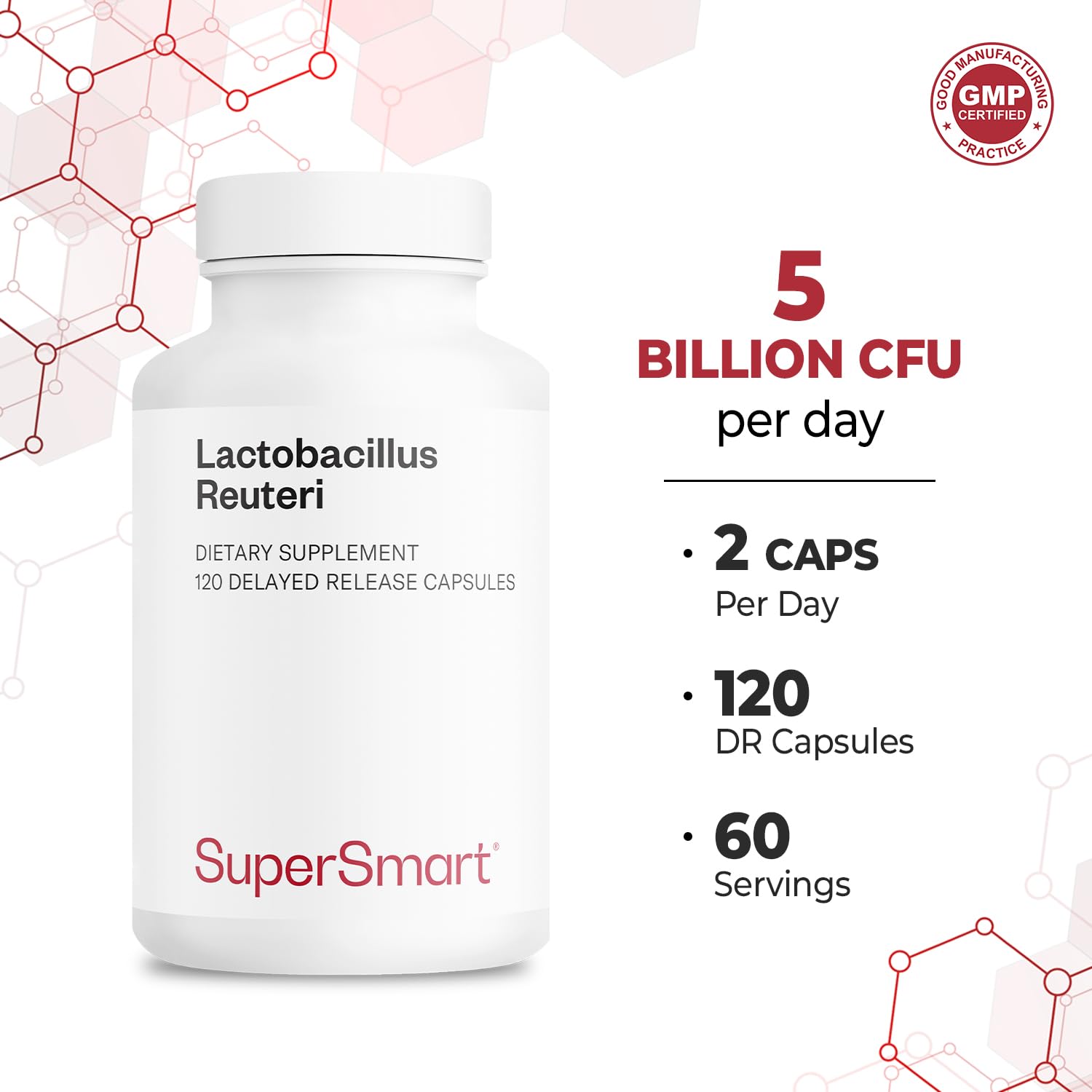Supersmart Probiotic Supplement side view