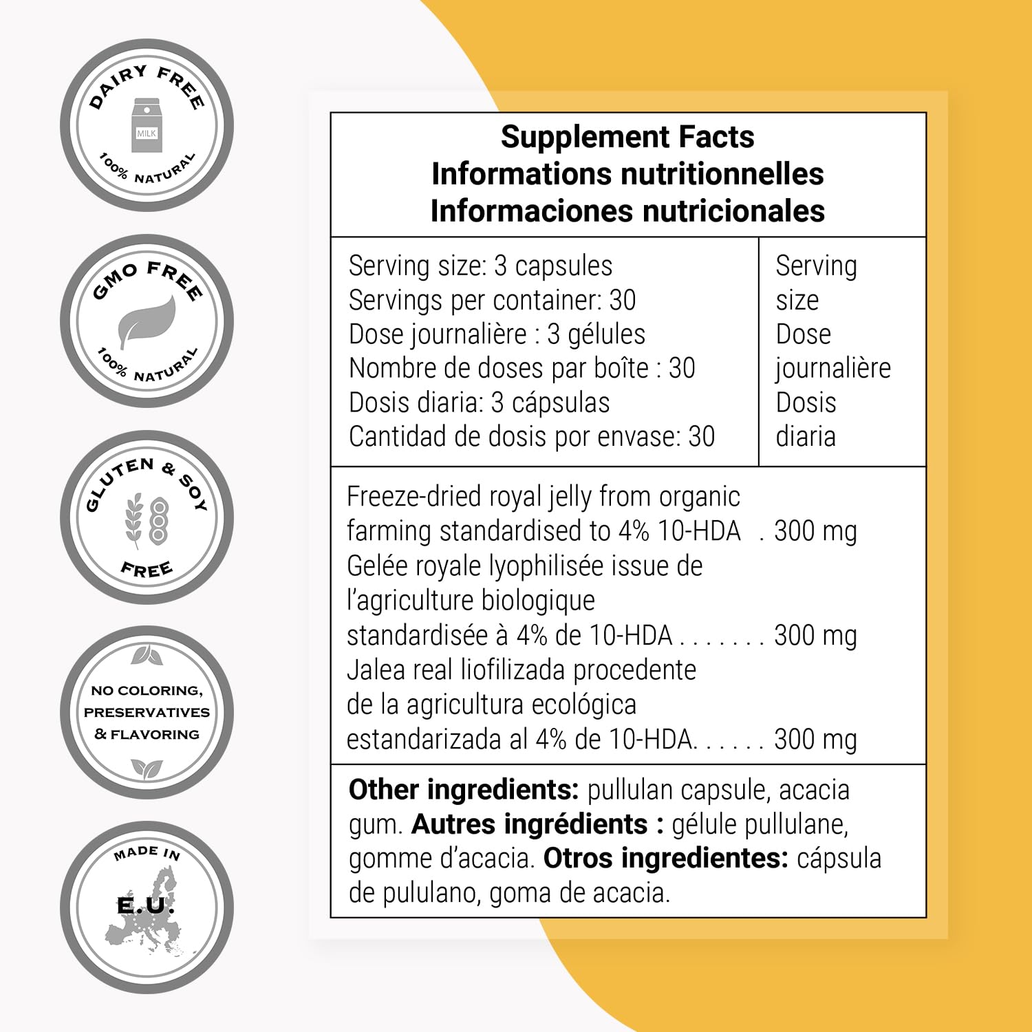 Supersmart Royal Jelly Capsules 100mg packaging