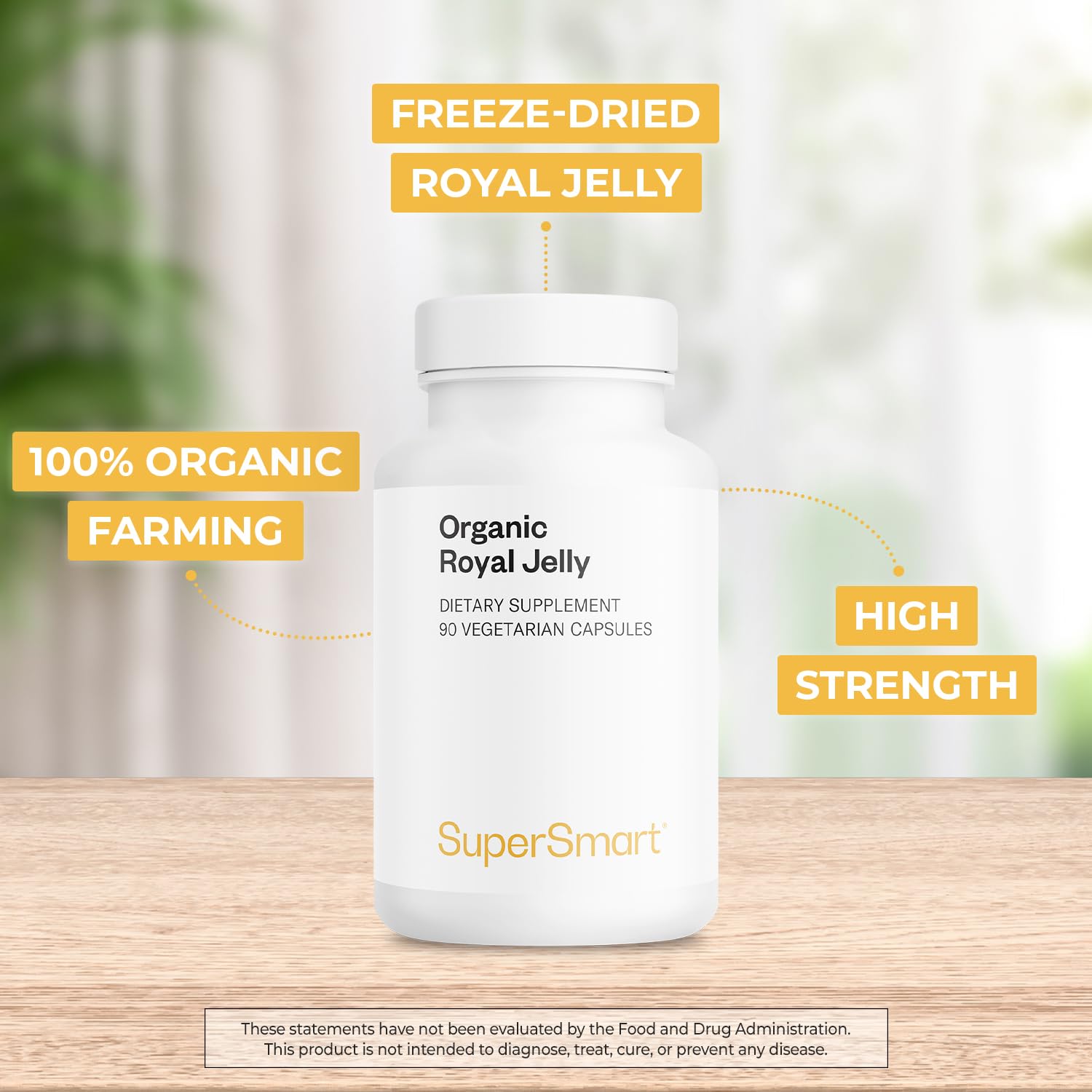 Supersmart Royal Jelly Capsules 100mg side view