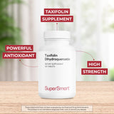 Supersmart Taxifolin Supplement side view showing tablet count