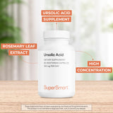 Supersmart Ursolic Acid Supplement 25% bottle side view