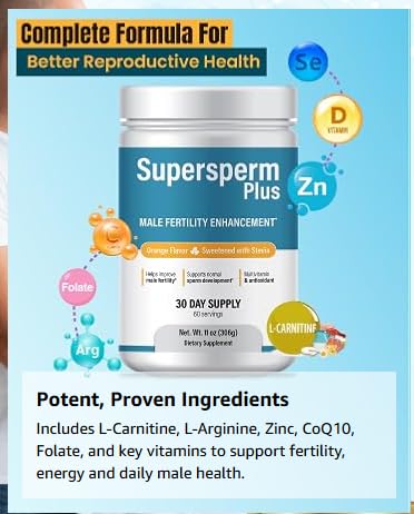 Supersperm Plus L-Arginine Supplement side view