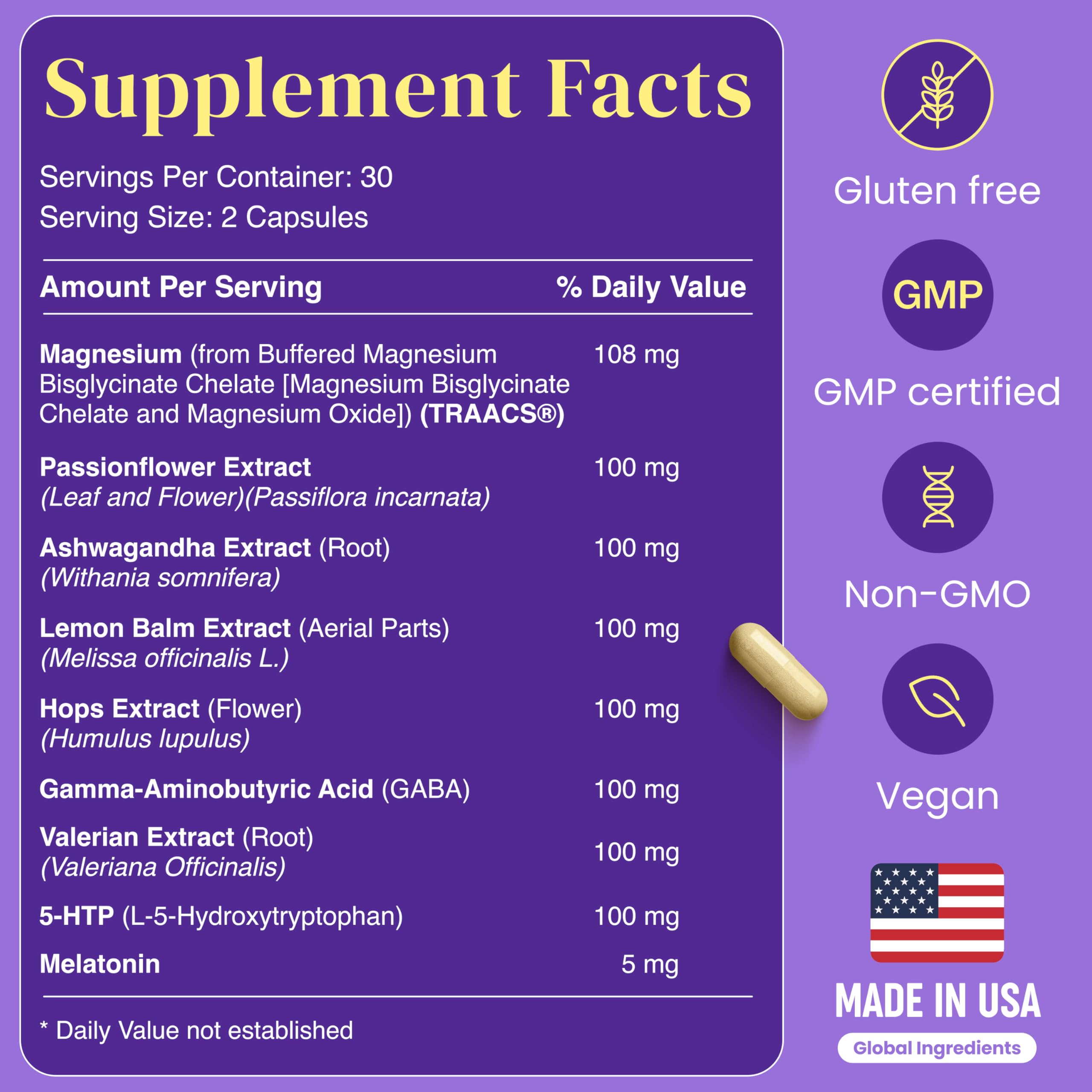 SUPLIMATE Sleep Supplement Capsules displayed on a wooden table