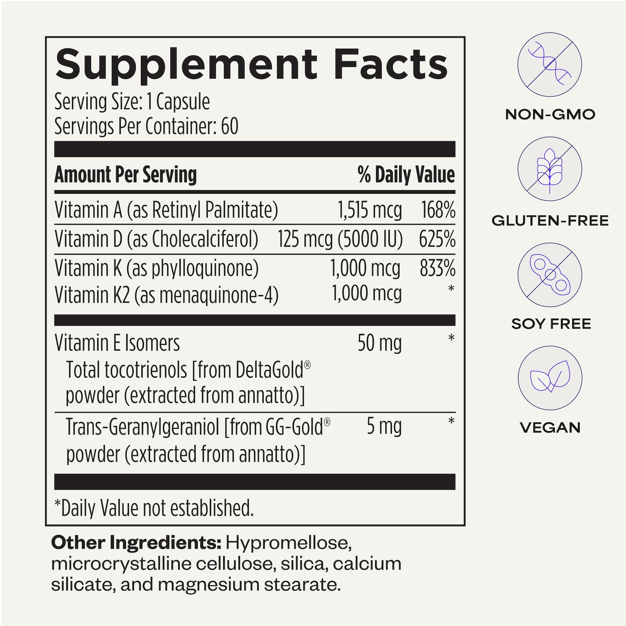 Suppgrade Labs Complete Fat-Soluble Vitamin Blend on a wooden table