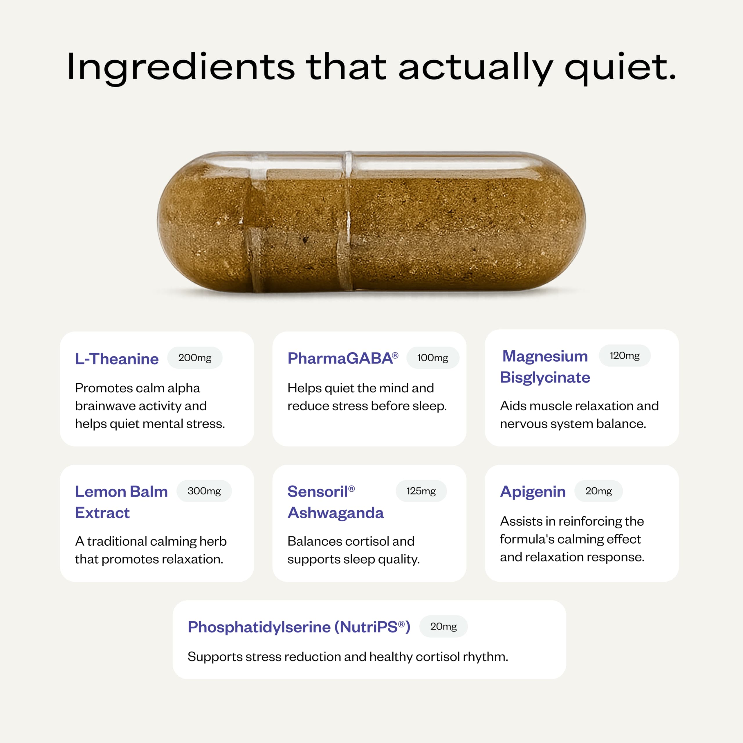 Suppgrade Labs Quiet Mode 80 capsules side view
