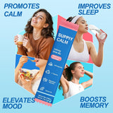 SUPPIY CALM Magnesium Glycinate Powder Drink Mix in a glass with water
