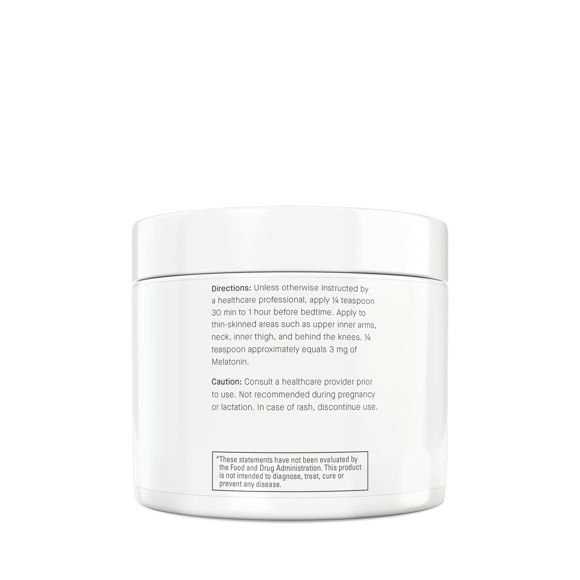 Supplement Spot Melatonin Sleep Lotion 3mg ingredients list