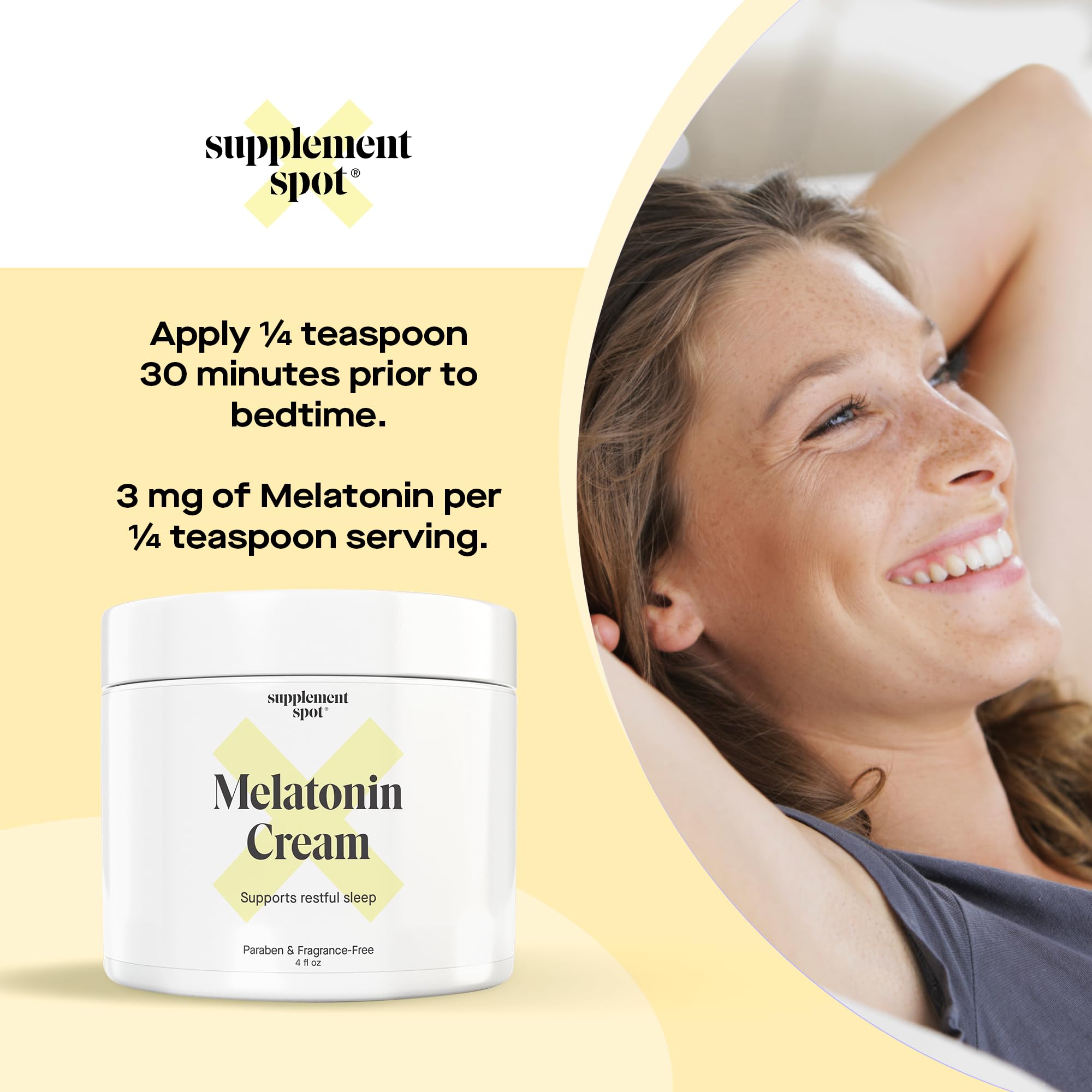 Supplement Spot Melatonin Sleep Lotion 3mg packaging