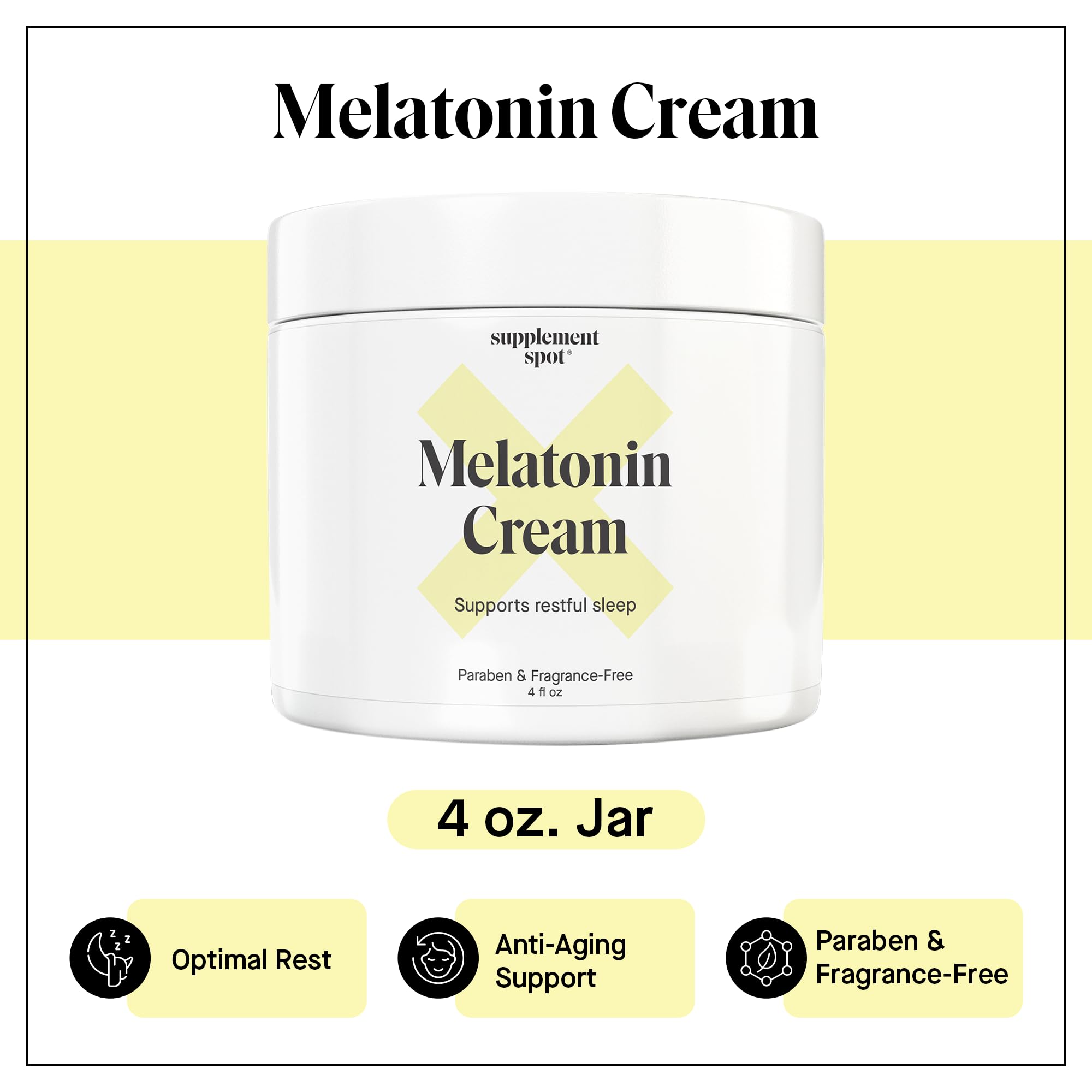 Supplement Spot Melatonin Sleep Lotion 3mg side view