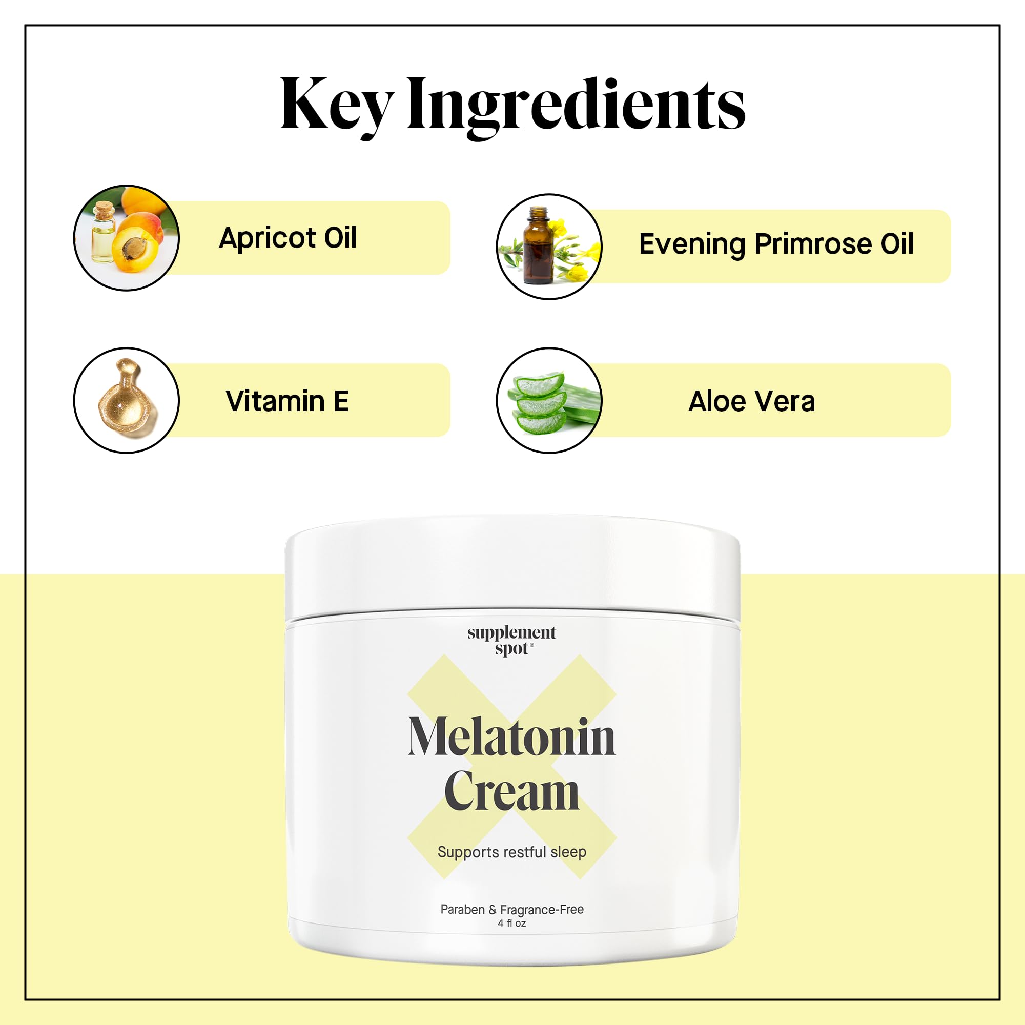 Supplement Spot Melatonin Sleep Lotion 3mg texture close-up