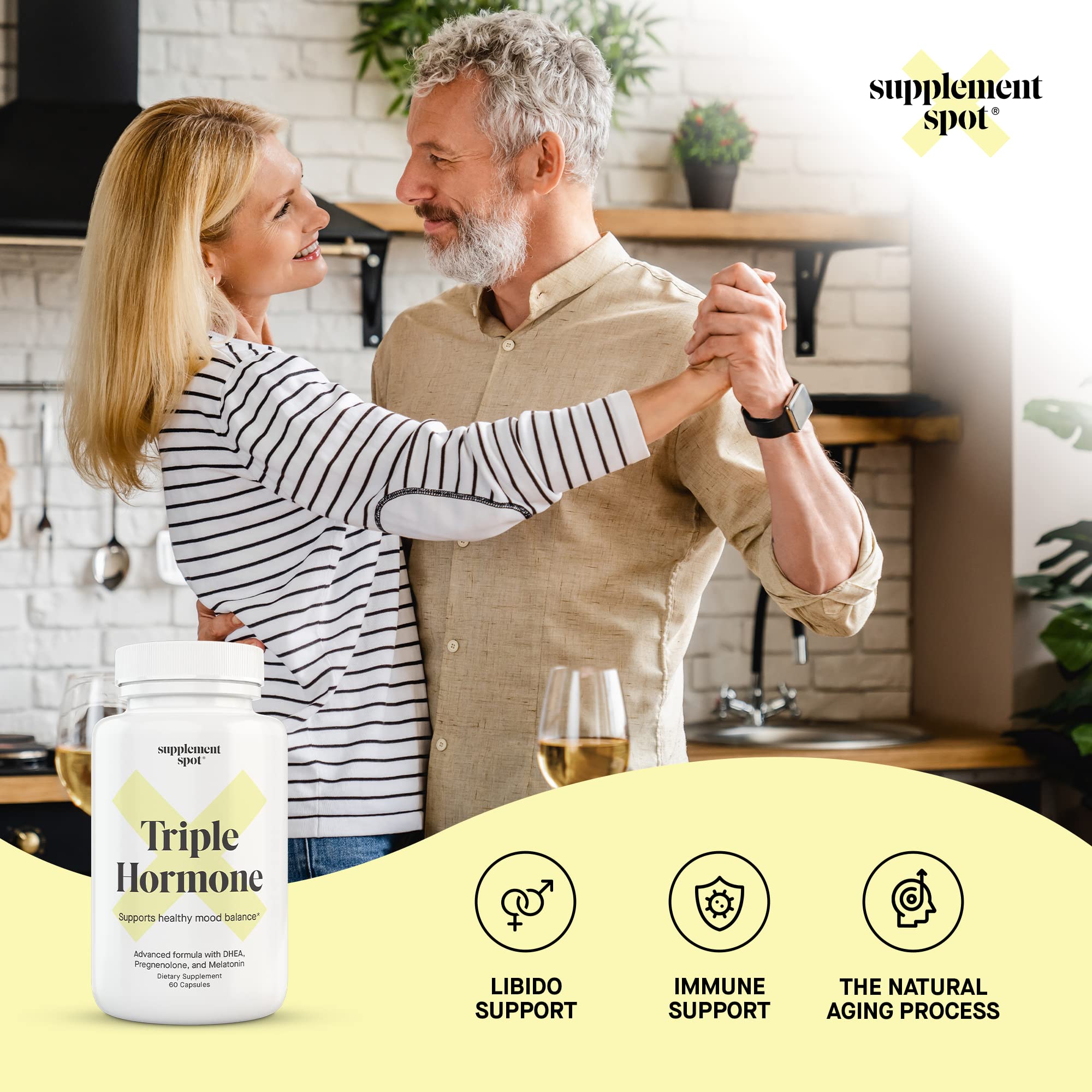 Supplement Spot Natural Mood Balance Supplement side view of bottle