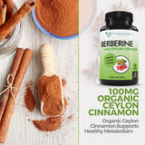 SUPPLEMENTS Berberine & Ceylon Cinnamon ingredients list
