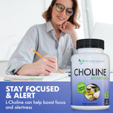 SUPPLEMENTS Choline 500mg Capsules bottle with label