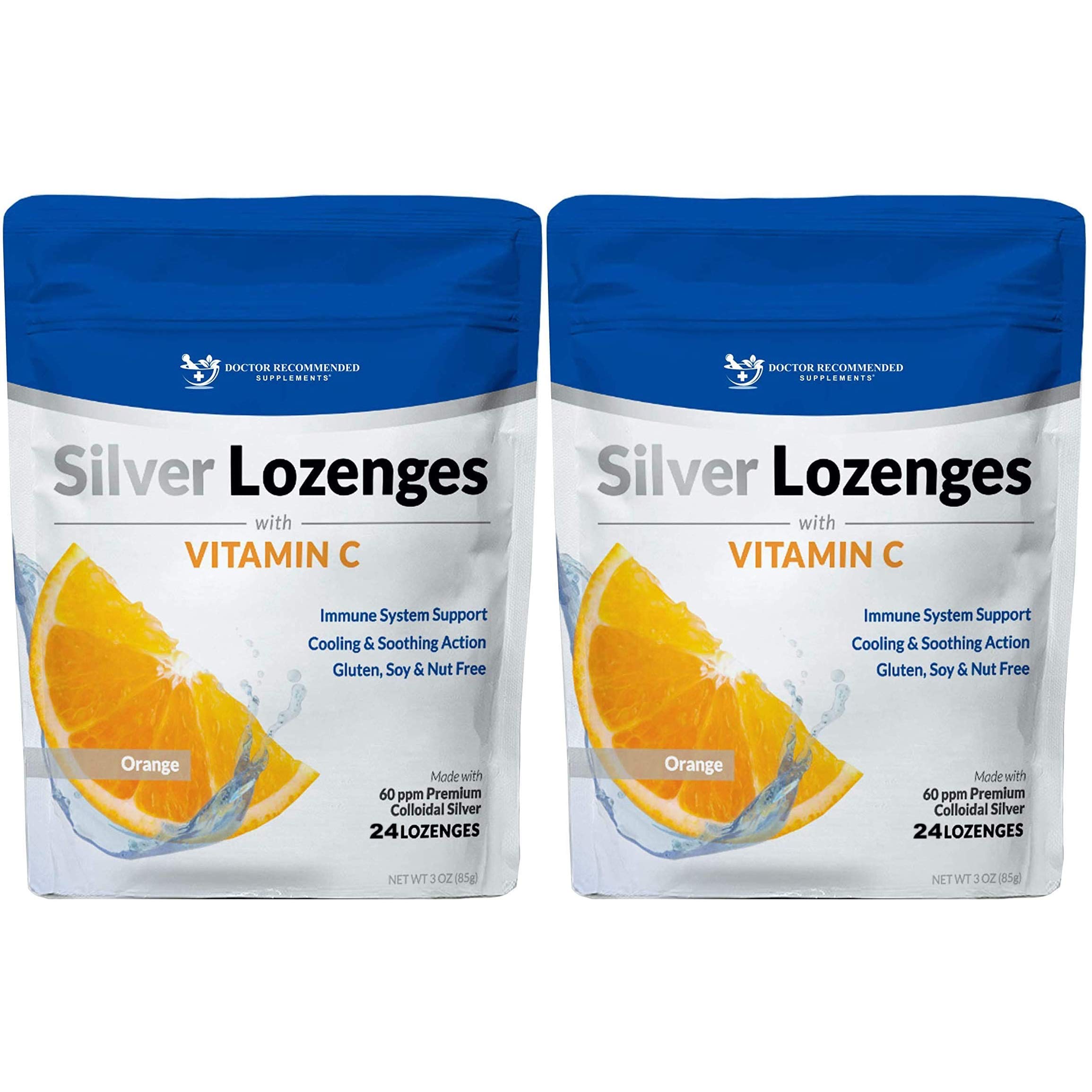 SUPPLEMENTS Colloidal Silver Lozenges packaging front view