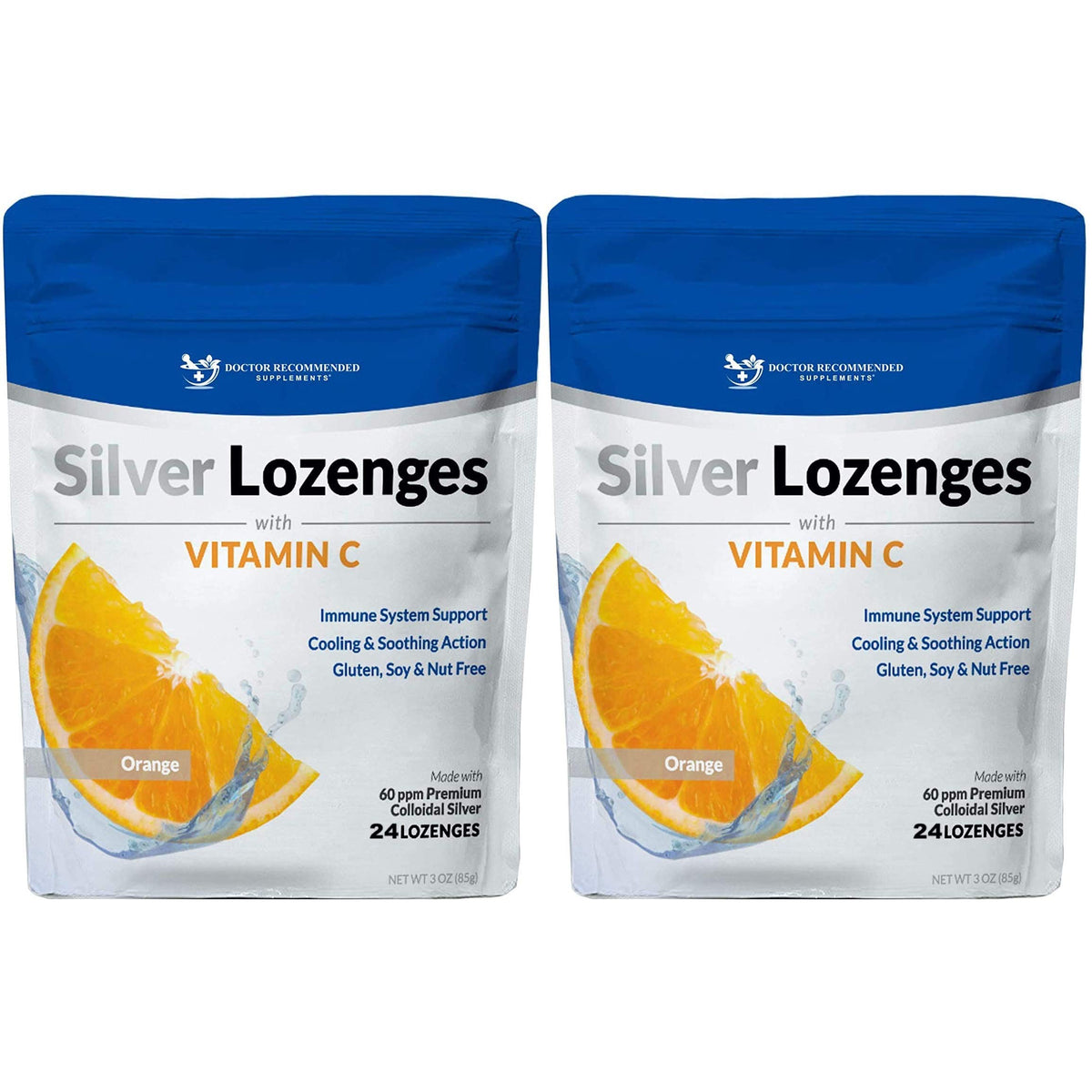 SUPPLEMENTS Colloidal Silver Lozenges packaging front view