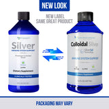 SUPPLEMENTS Colloidal Silver Solution 12 PPM bottle side view