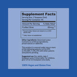 SUPPLEMENTS Colloidal Silver Solution 12 PPM displayed with other supplements