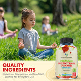 SUPPLEMENTS Kids Multivitamin Gummies on a kitchen counter