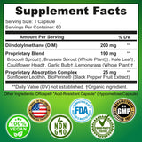 SUPPLEMENTS STUDIO DIM Supplement 200mg capsules on a wooden table