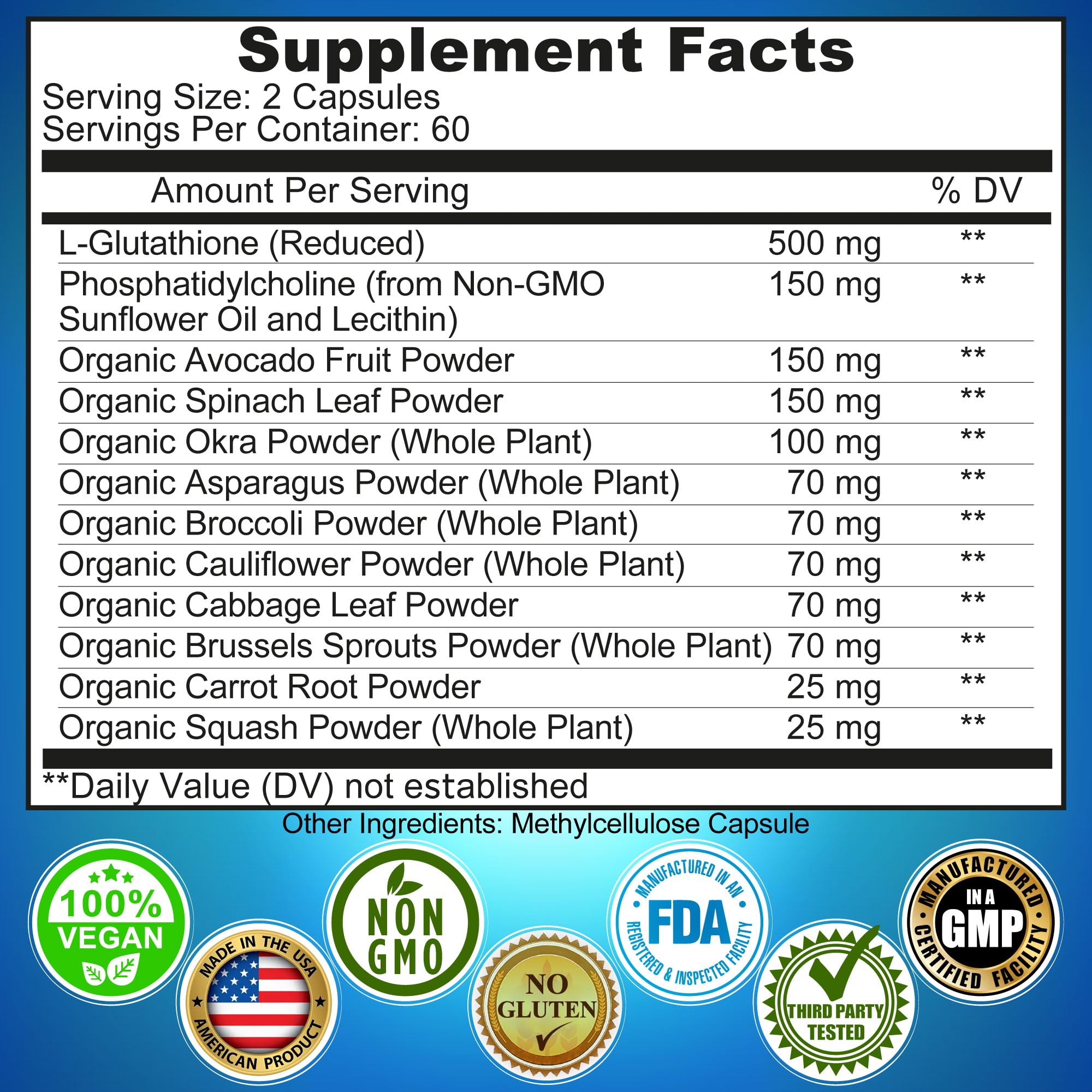 SUPPLEMENTS STUDIO Liposomal Glutathione Supplement with organic powders
