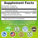 SUPPLEMENTS STUDIO Liposomal Vitamin C 1100mg capsules side view