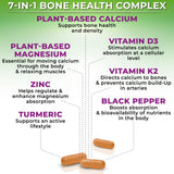 SUPPLEMENTS STUDIO Plant-Based Calcium Magnesium Complex 600mg ingredients close-up