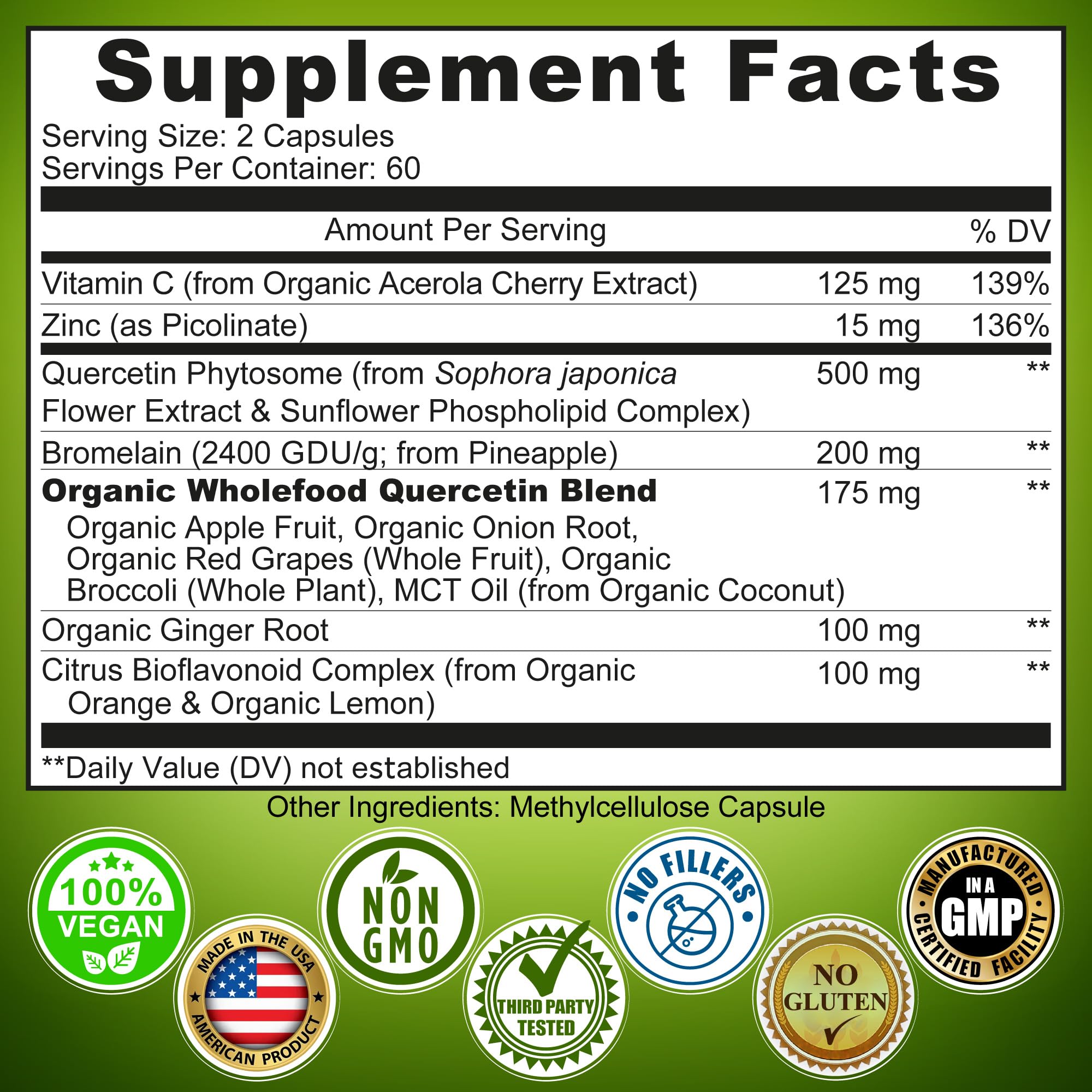 SUPPLEMENTS STUDIO Quercetin Phytosome 500mg supplement with fruits and vegetables