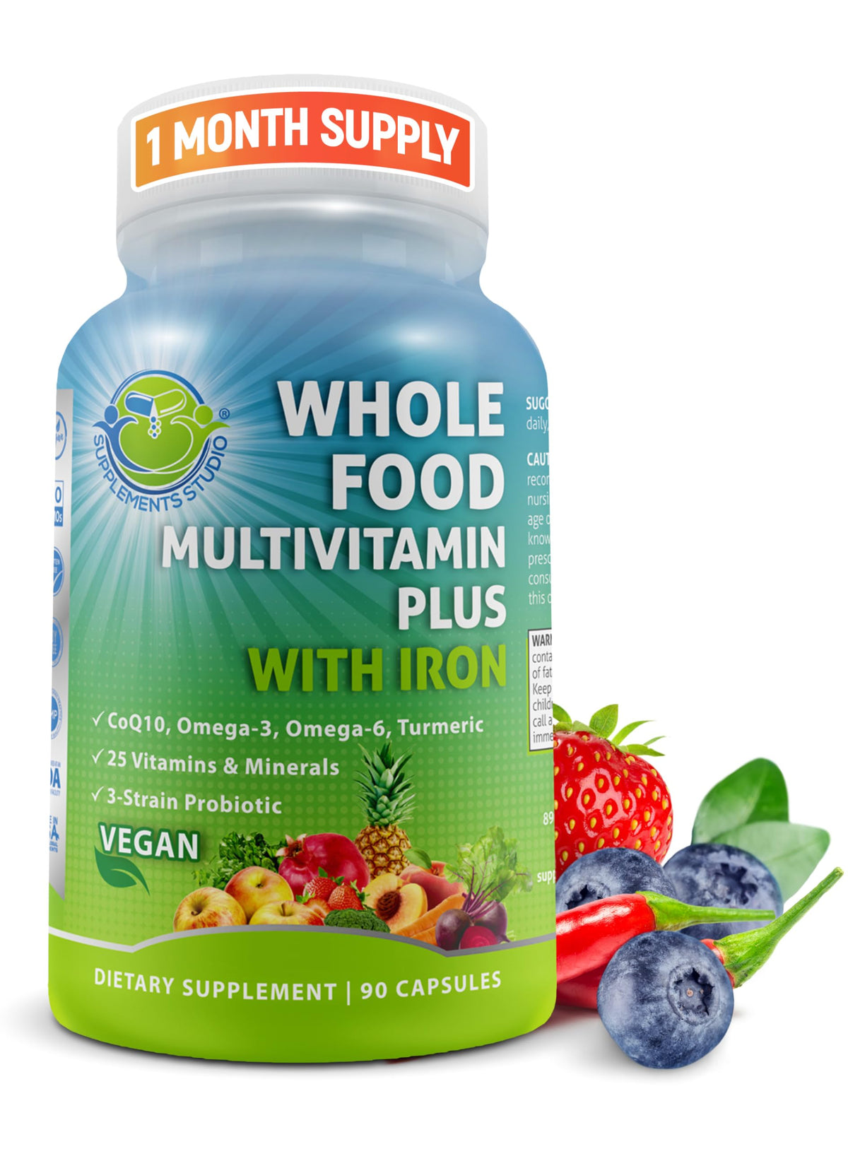 SUPPLEMENTS STUDIO Vegan Methylated Multivitamin 85g front view