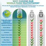 SUPPLEMENTS STUDIO Vegan Methylated Multivitamin with Iron 90 Capsules capsules on a wooden table