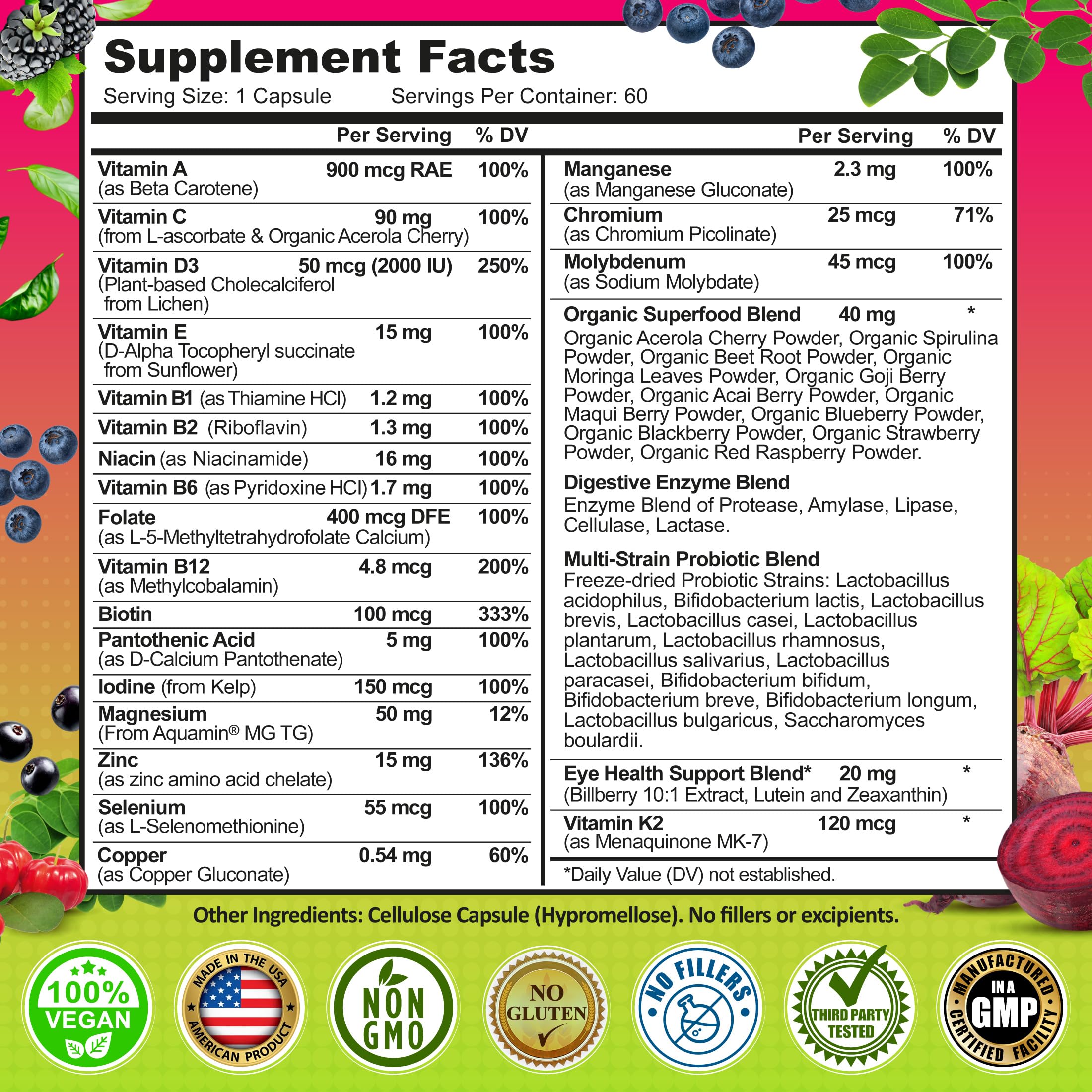 SUPPLEMENTS STUDIO Vegan Multivitamin 50 Plus capsule in hand