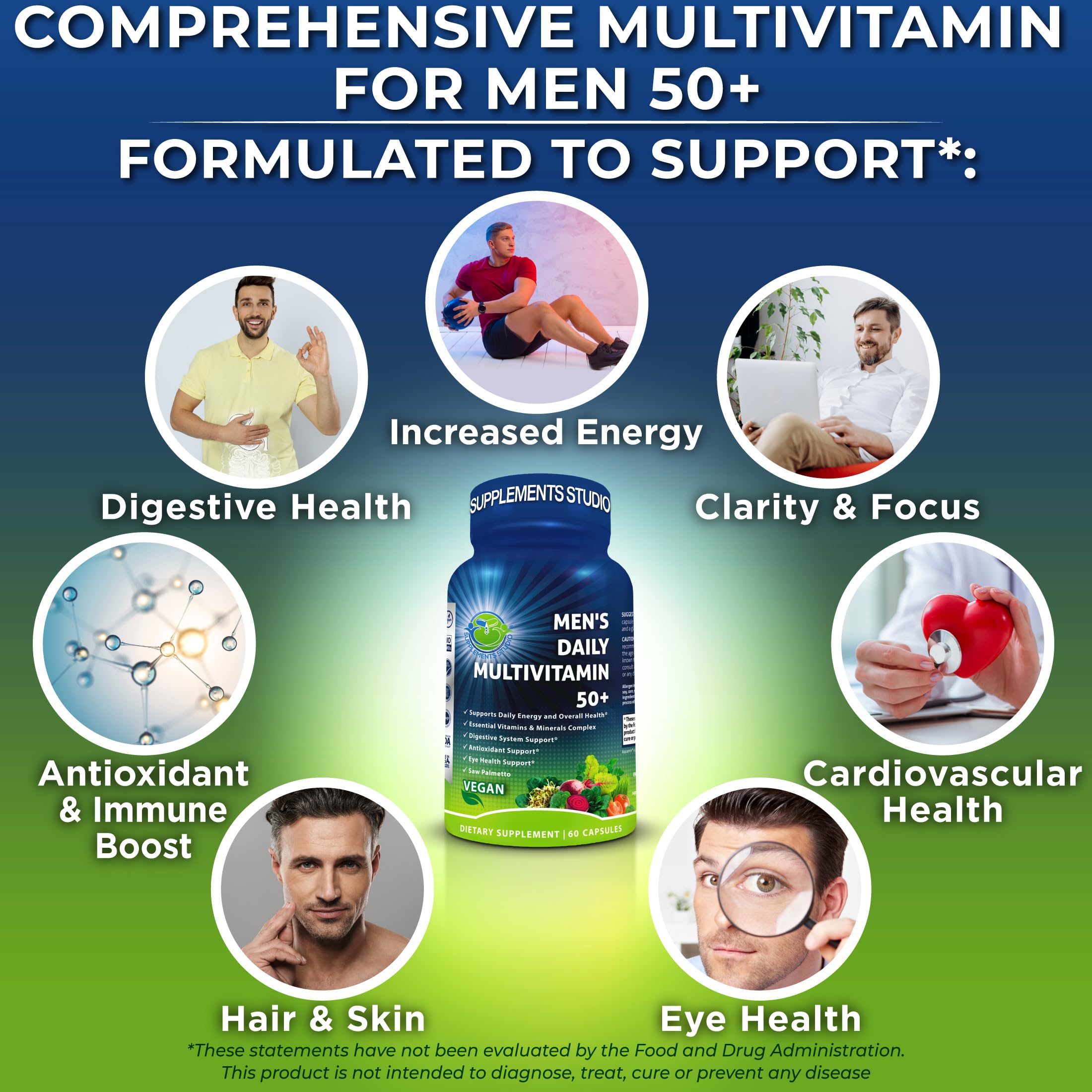 SUPPLEMENTS STUDIO Vegan Multivitamin for Men 50+ ingredients list