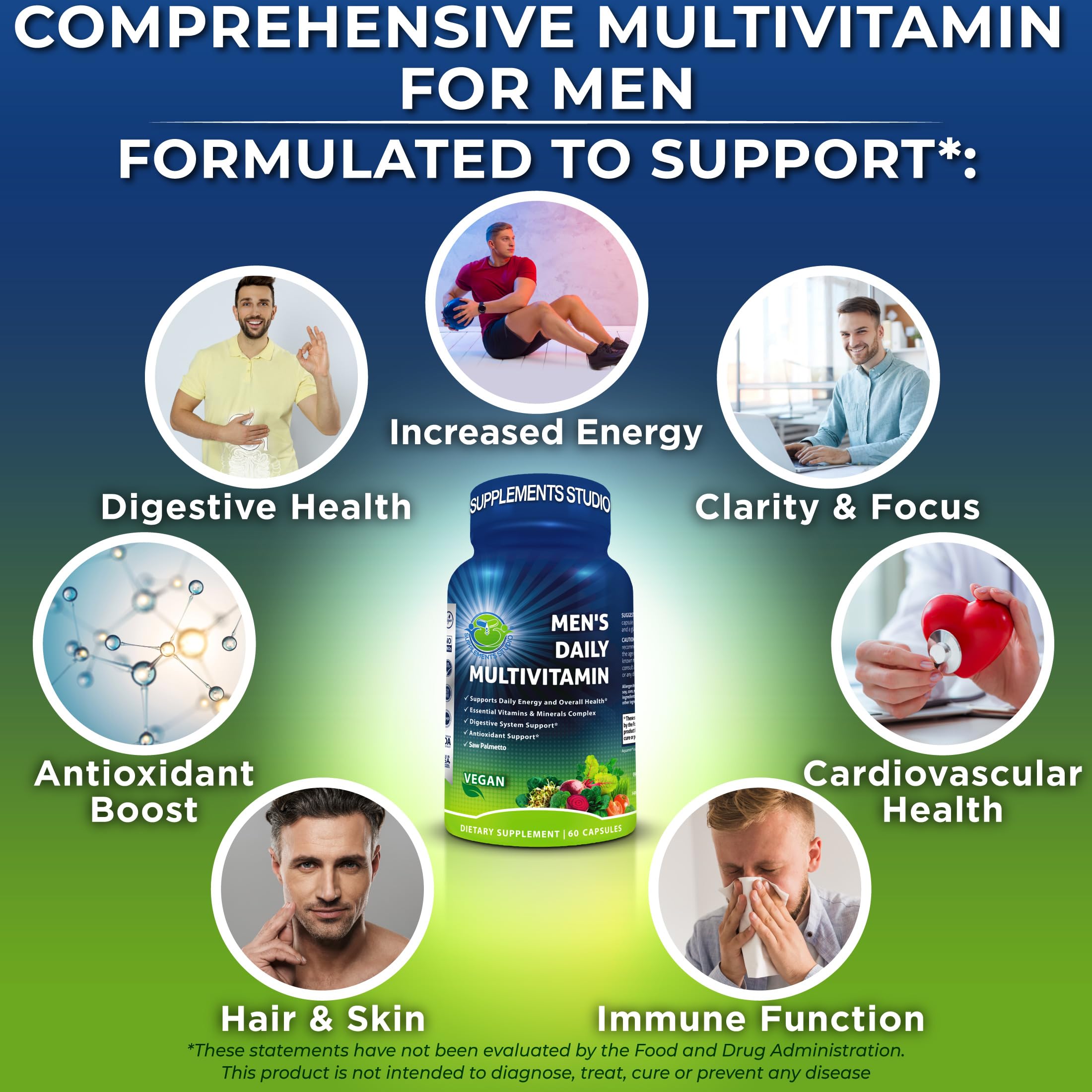 SUPPLEMENTS STUDIO Vegan Multivitamin for Men ingredients list