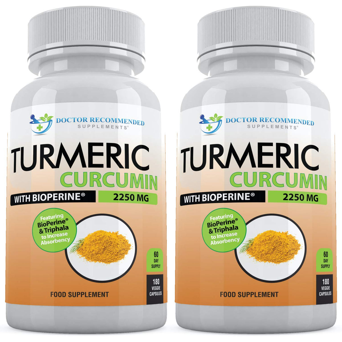 SUPPLEMENTS Turmeric Curcumin 1500mg front view