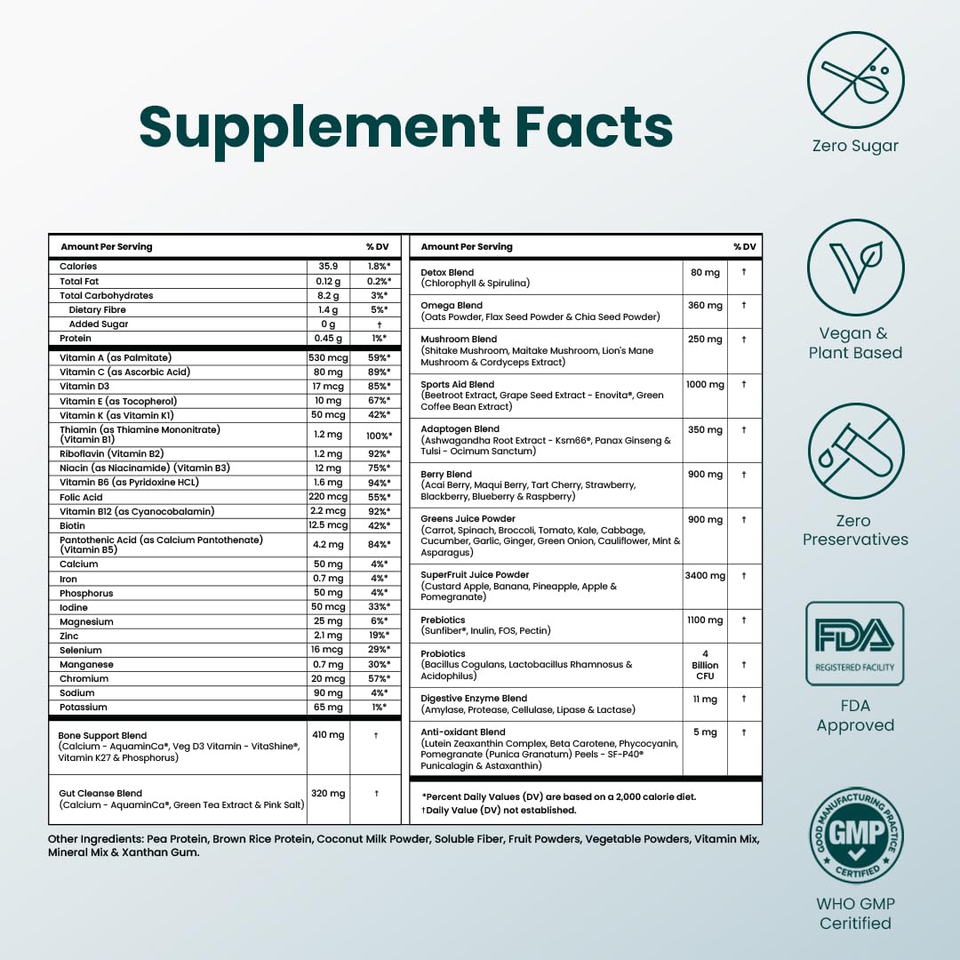 SUPPLY6 360 Blended Vitamin & Mineral Supplement with measuring scoop