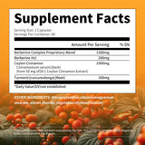 support Berberine Capsules 1500MG bottle side view