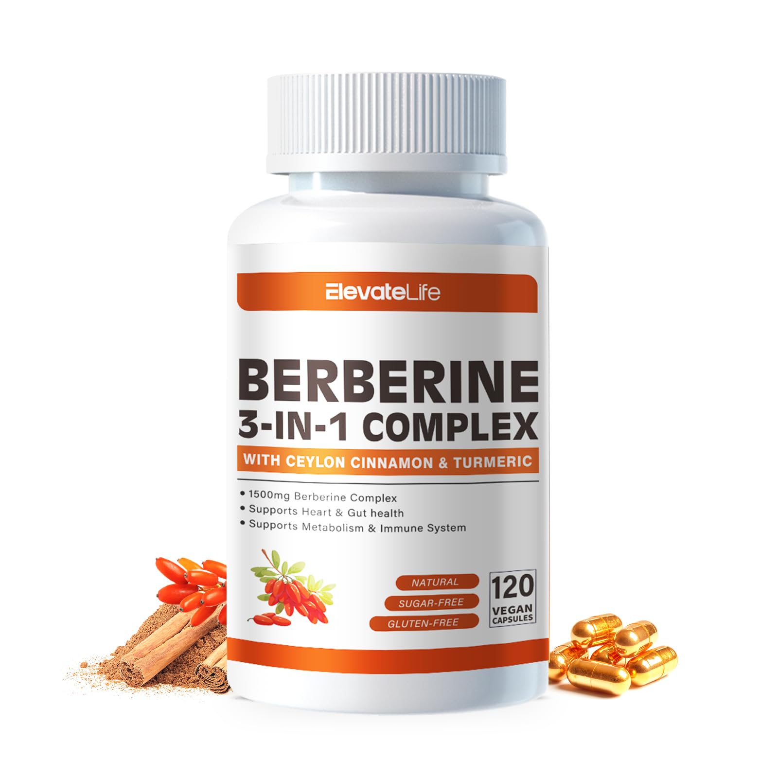support Berberine Capsules 1500MG front view