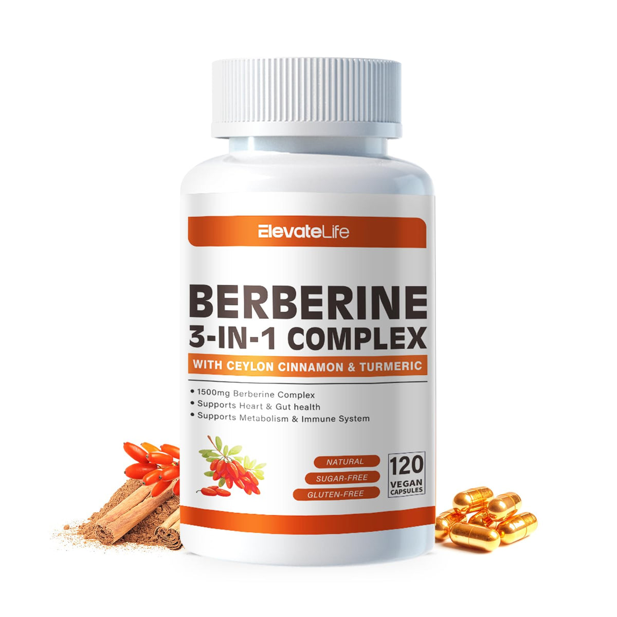 support Berberine Capsules 1500MG front view