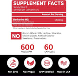 support Berberine HCL 1200mg capsules with measuring spoon