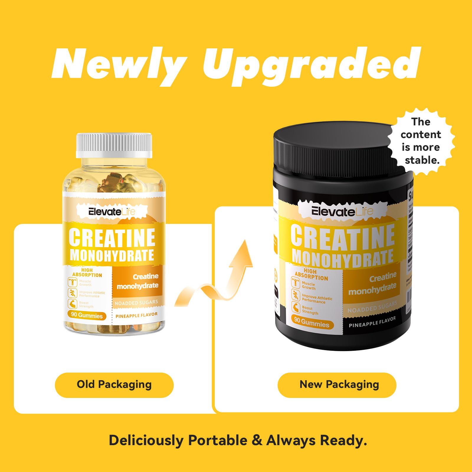 support Creatine Gummies bottle with 90 gummies