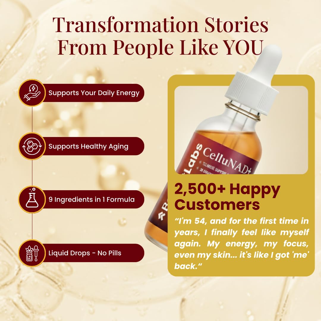 support Labs Liposomal NAD+ liquid dropper with dosage