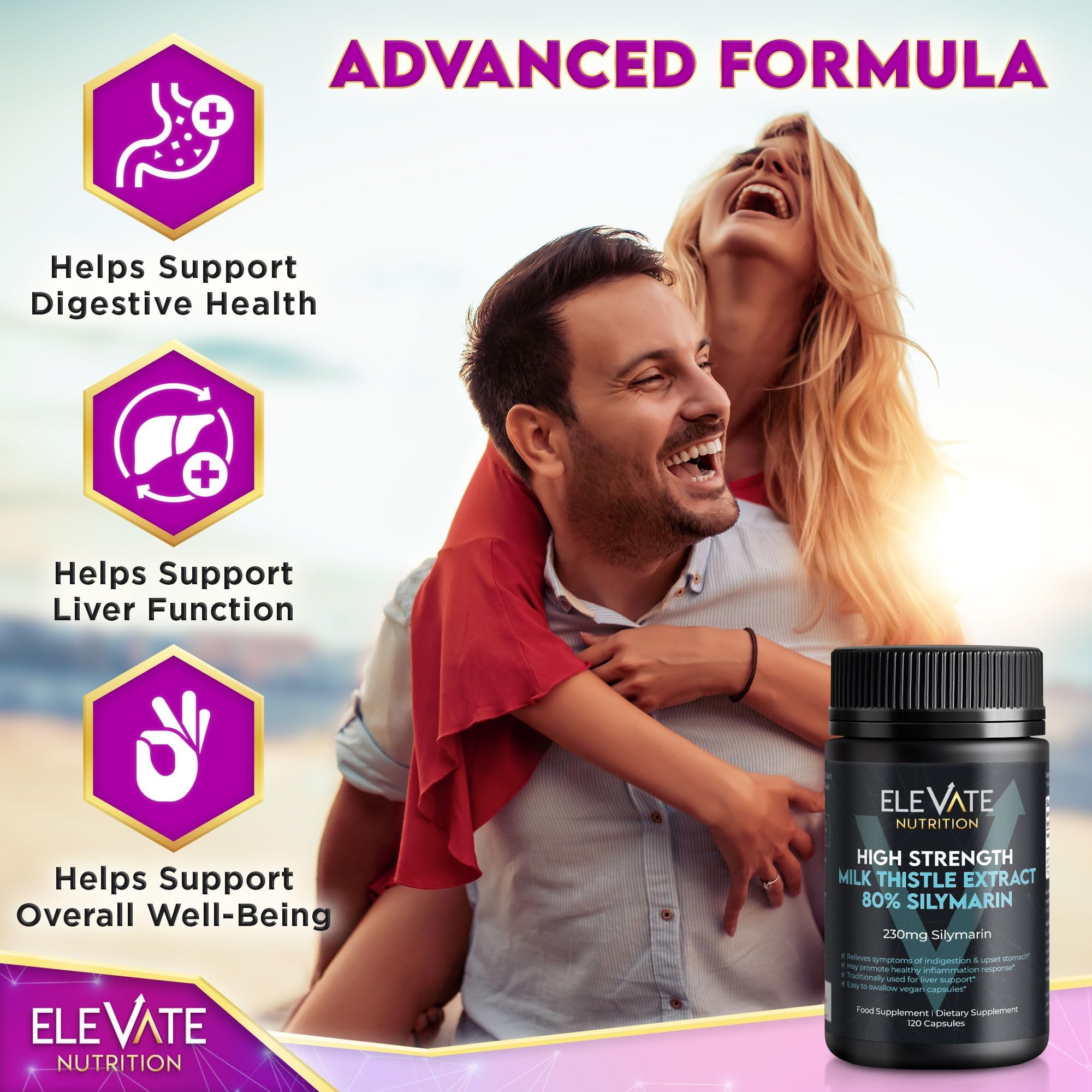 support NUTRITION Milk Thistle Supplement packaging with ingredient list