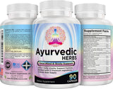 support use Ayurvedic Herbs Supplement bottle with capsules on a wooden table