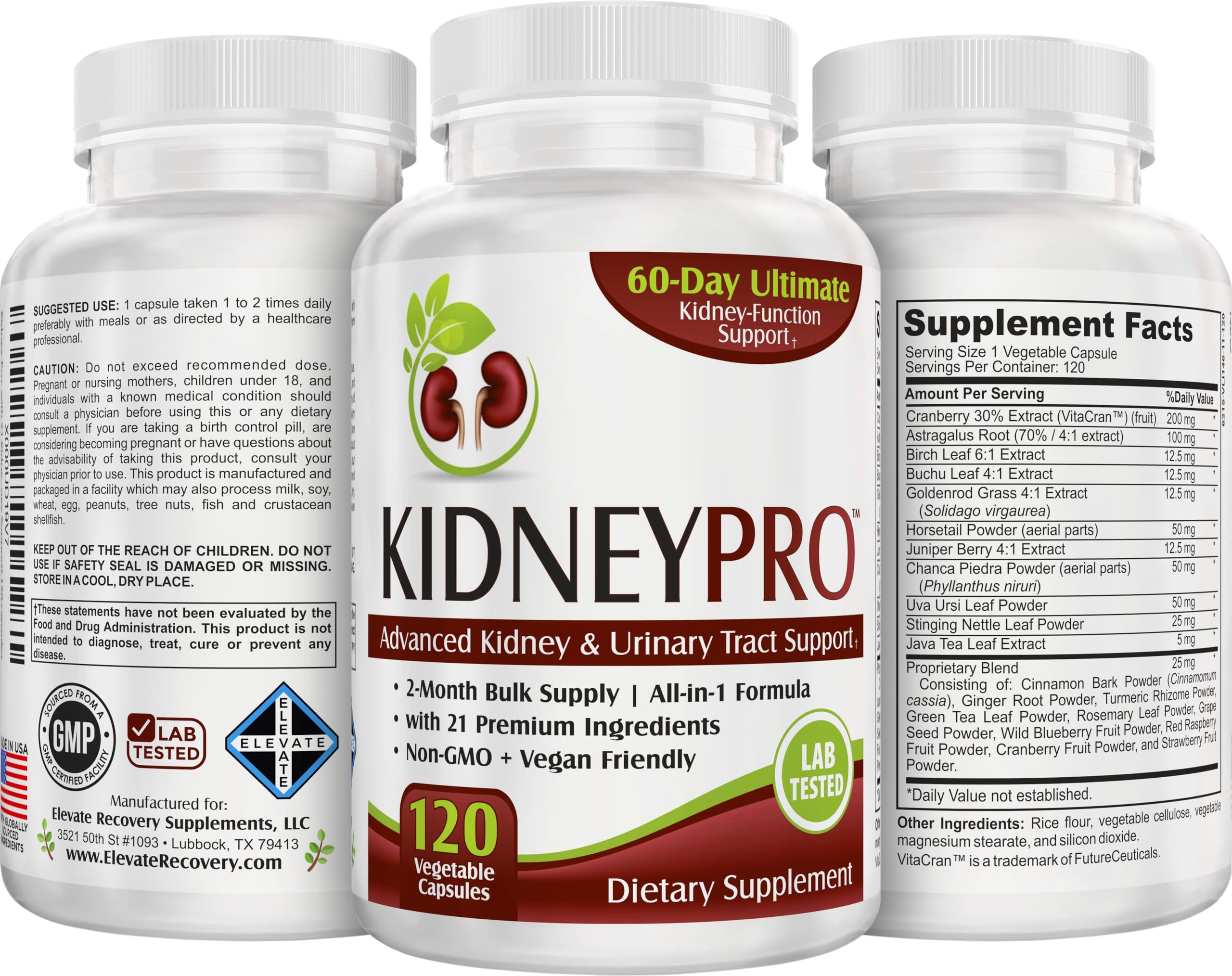 support use Kidney-Pro Supplement ingredients list