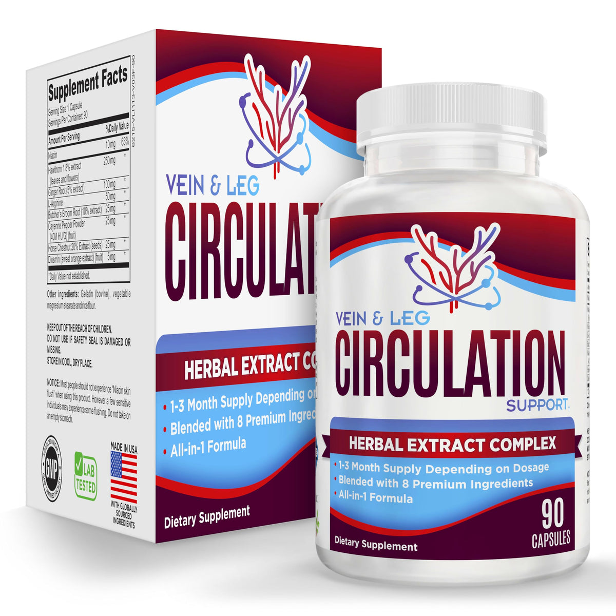 support use Supplements Hawthorn Capsules front view