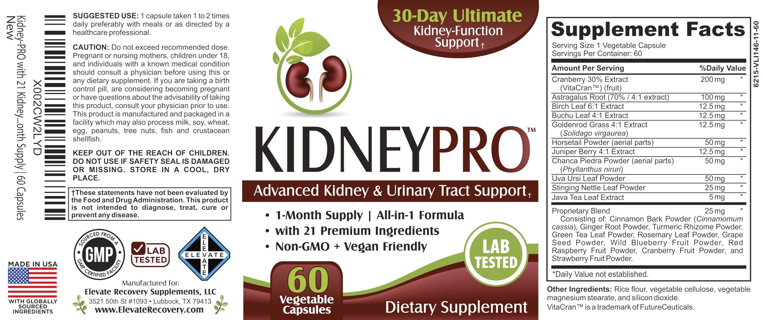 support use Supplements KidneyPRO bottle and capsules on a marble background